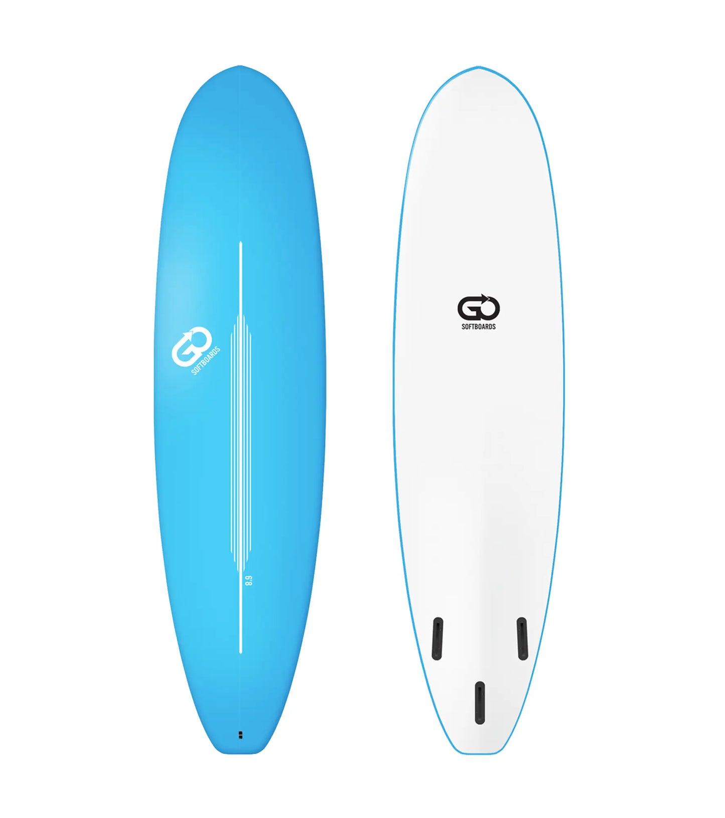 GO Softboards Surf Range - Fiber Tech - 3 Fin