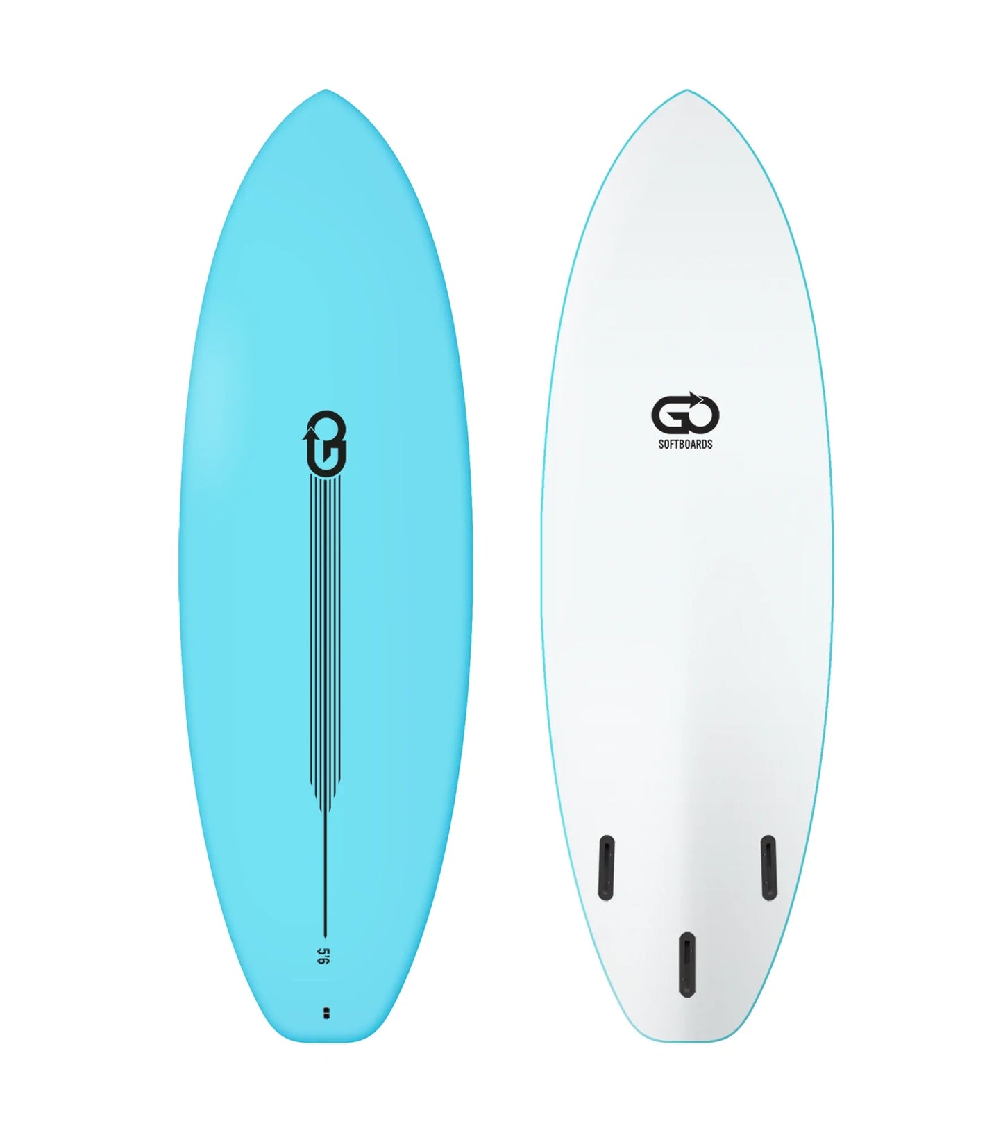 GO Softboards Surf Range - Fiber Tech - 3 Fin