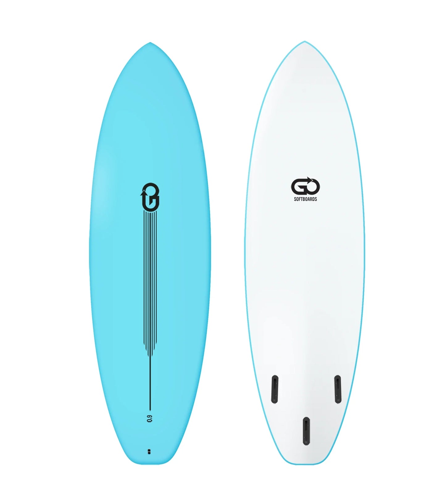 GO Softboards Surf Range - Fiber Tech - 3 Fin