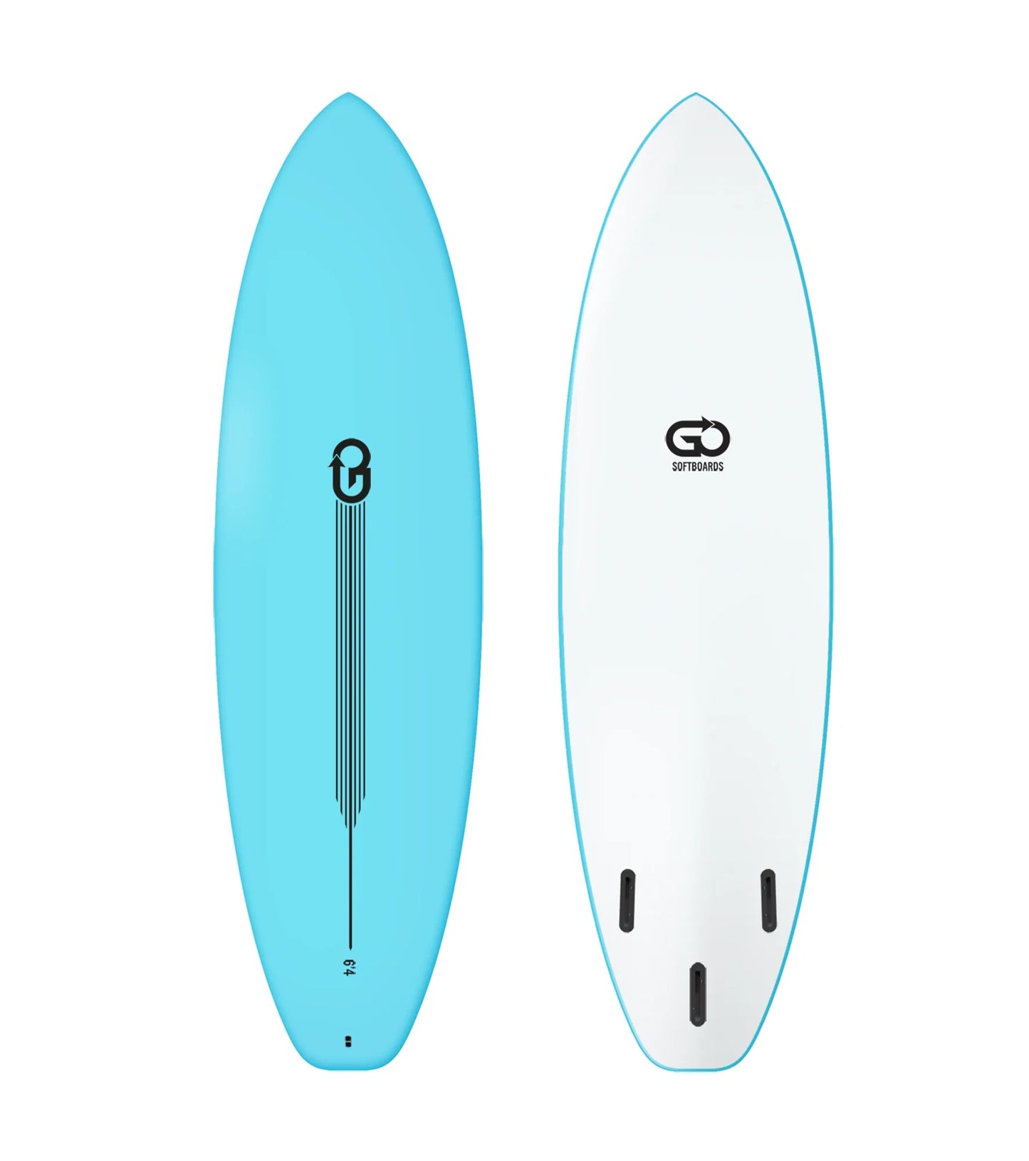 GO Softboards Surf Range - Fiber Tech - 3 Fin