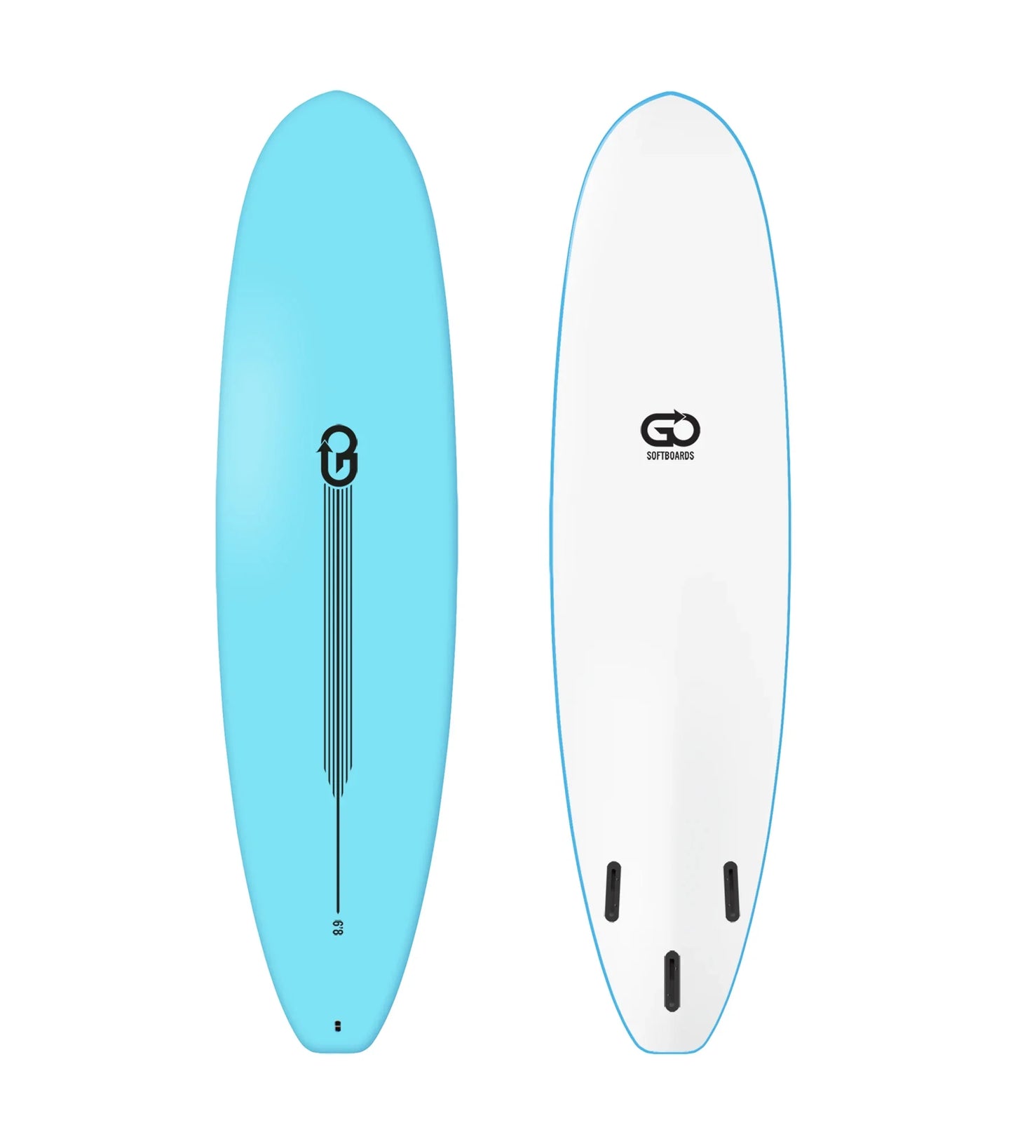 GO Softboards Surf Range - Fiber Tech - 3 Fin