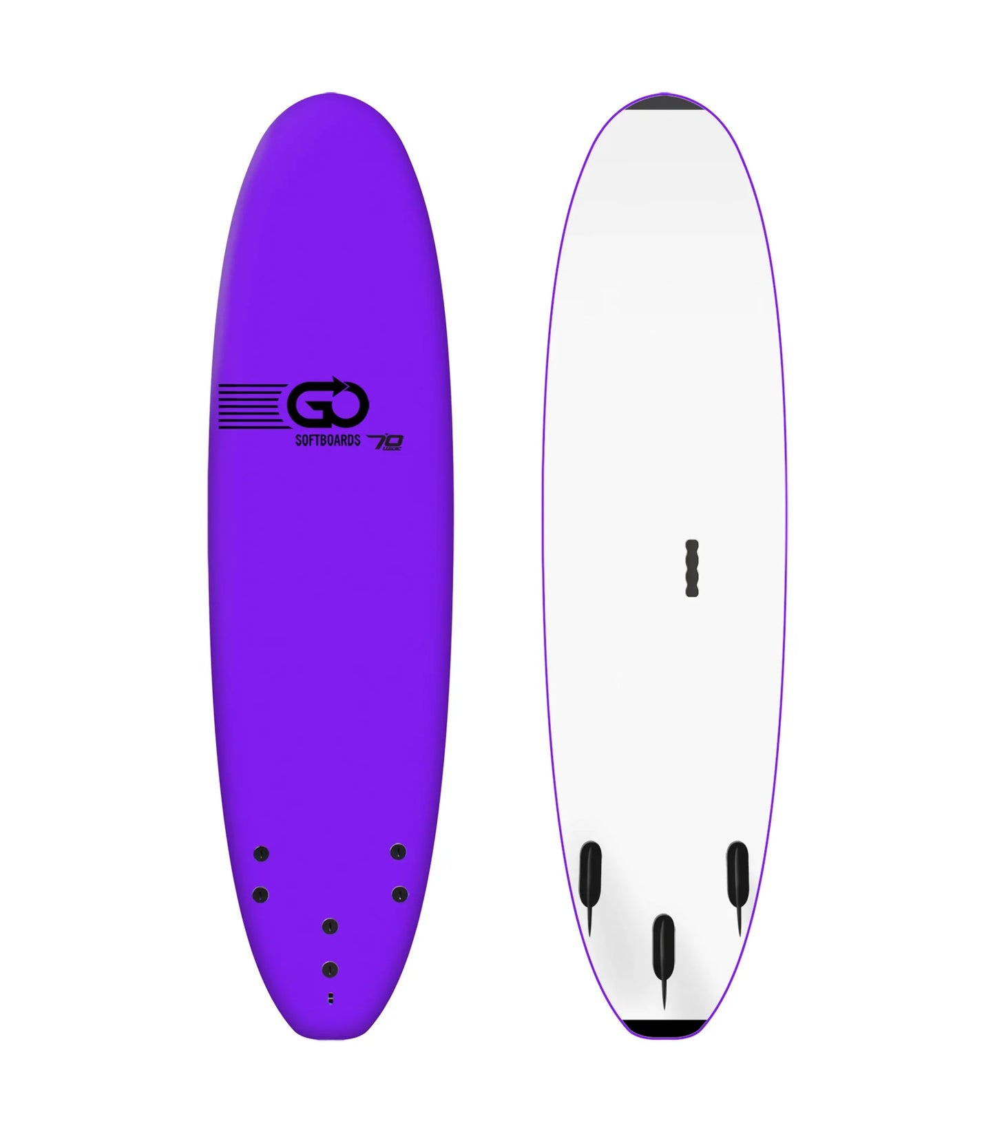 GO Softboards School and Rental Range - Wood Sanwich Tech - 3 Fin