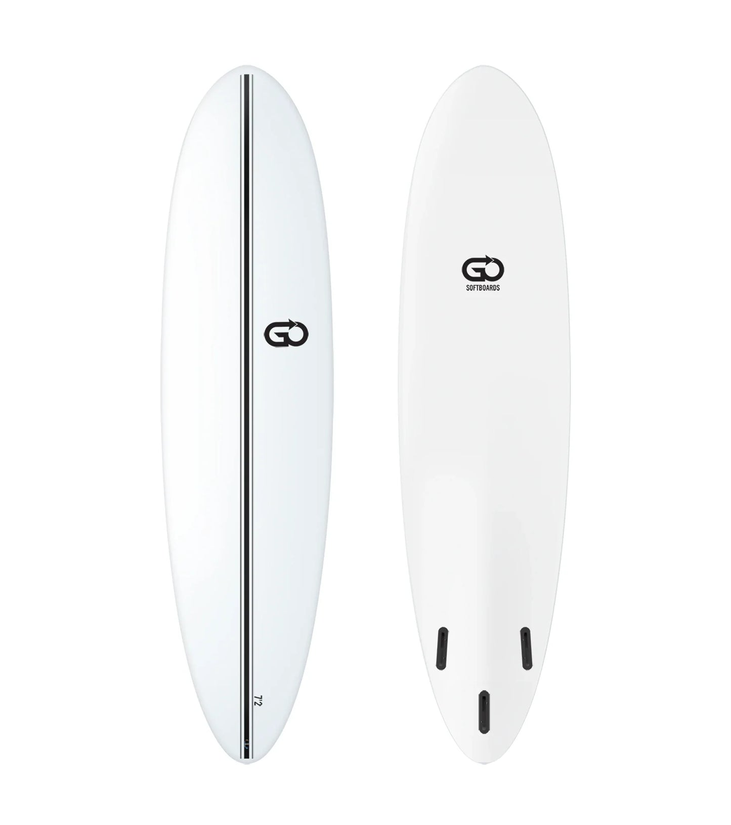 GO Softboards Surf Range - Fiber Tech - 3 Fin