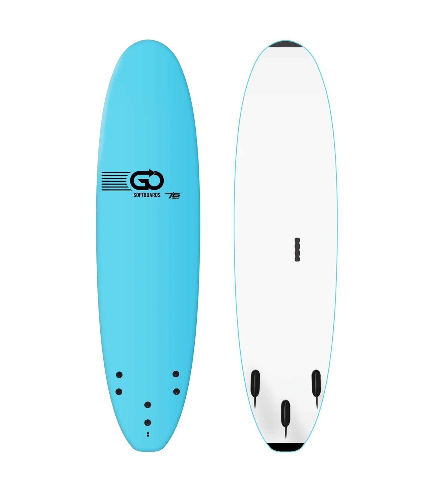 GO Softboards School and Rental Range - Wood Sanwich Tech - 3 Fin