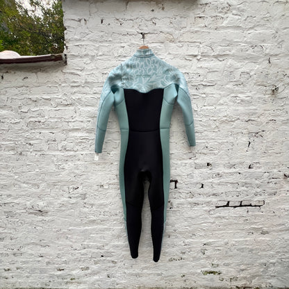 Rip Curl Women Dawn Patrol 3/2 Chest Zip Sublimed Wetsuit Mid Blue 14Wwfs USED