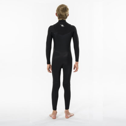 Rip Curl Junior Dawn Patrol 4/3 Chest Zip Wetsuit Black Wsm5Lb