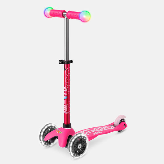 Micro Mini Micro trottinette Deluxe LED Magic Rose