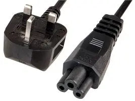 Linoya Power cable 3A to UK Plug Mains Lead - 300/500v - 1.40m