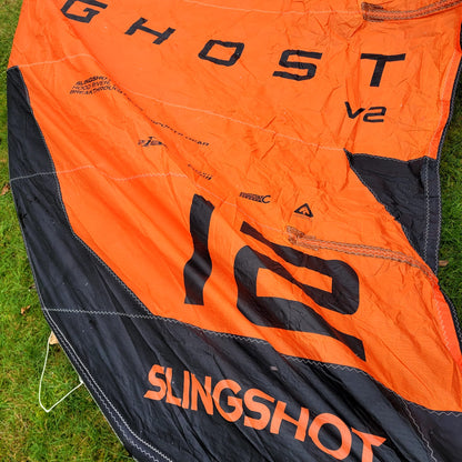 2022/23 Slingshot GHOST V2 Cerf-volant 12 m Cerf-volant rouge uniquement avec sac | UTILISÉ ★★★☆☆ 3/5