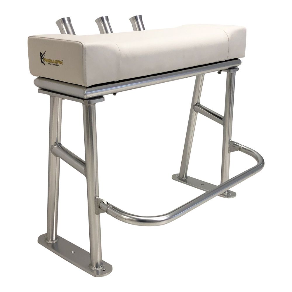 Fishmaster Original Leaning Post - Polished w/White Seat