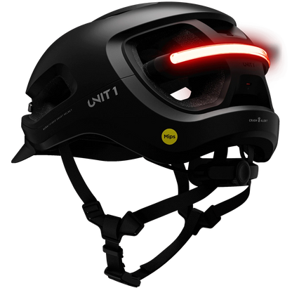 Casque UNIT 1 Faro V1 MIPS avec clignotants | Oiseau noir