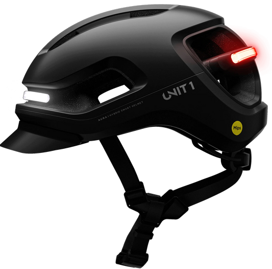 Casque UNIT 1 Faro V1 MIPS avec clignotants | Oiseau noir