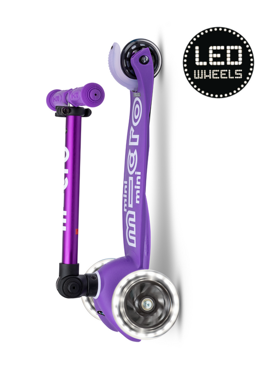 Micro Mini Micro scooter Deluxe foldable LED Purple