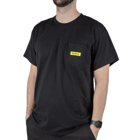 RONIX MEGACORP POCKET TEE IN BLACK / YELLOW