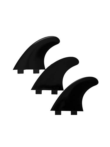 Devoted Devoted Thruster Fin Set Nylon Dual Tab Black