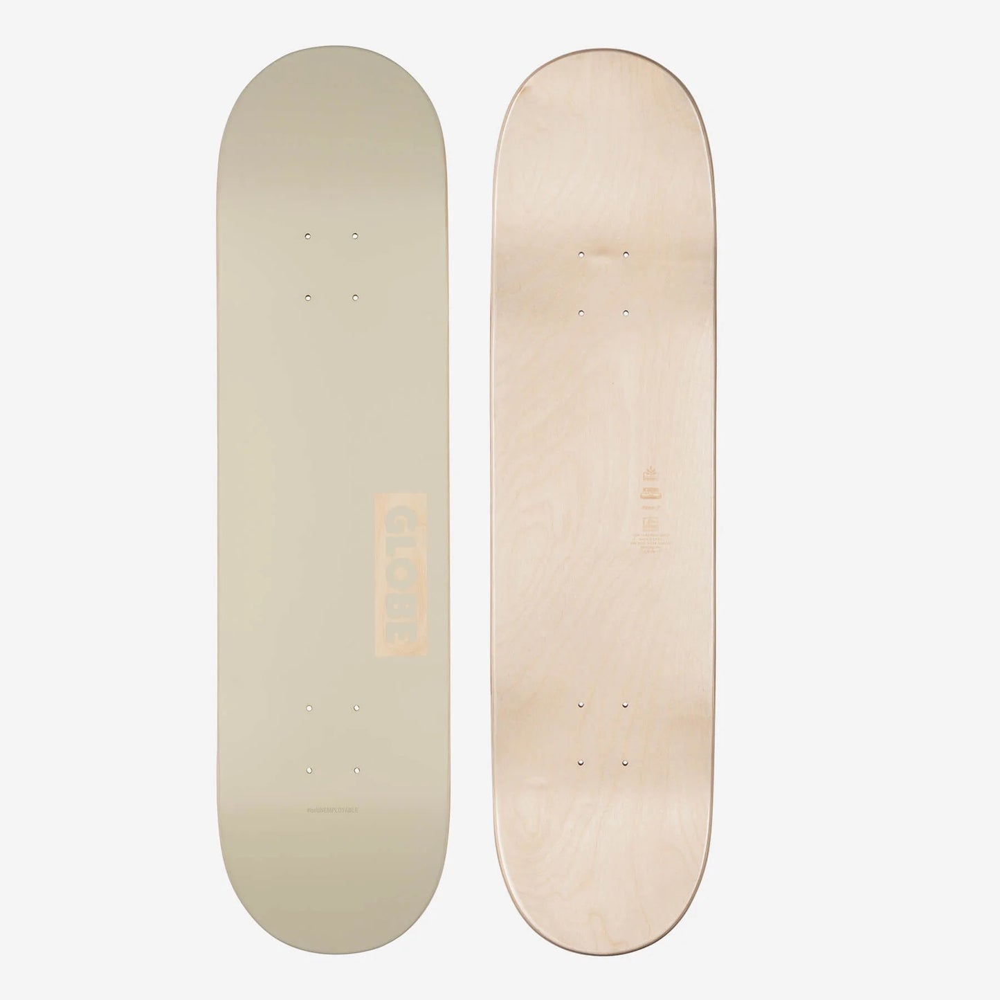 GLOBE goodstock 8.0' - Off White - Skateboard Deck only