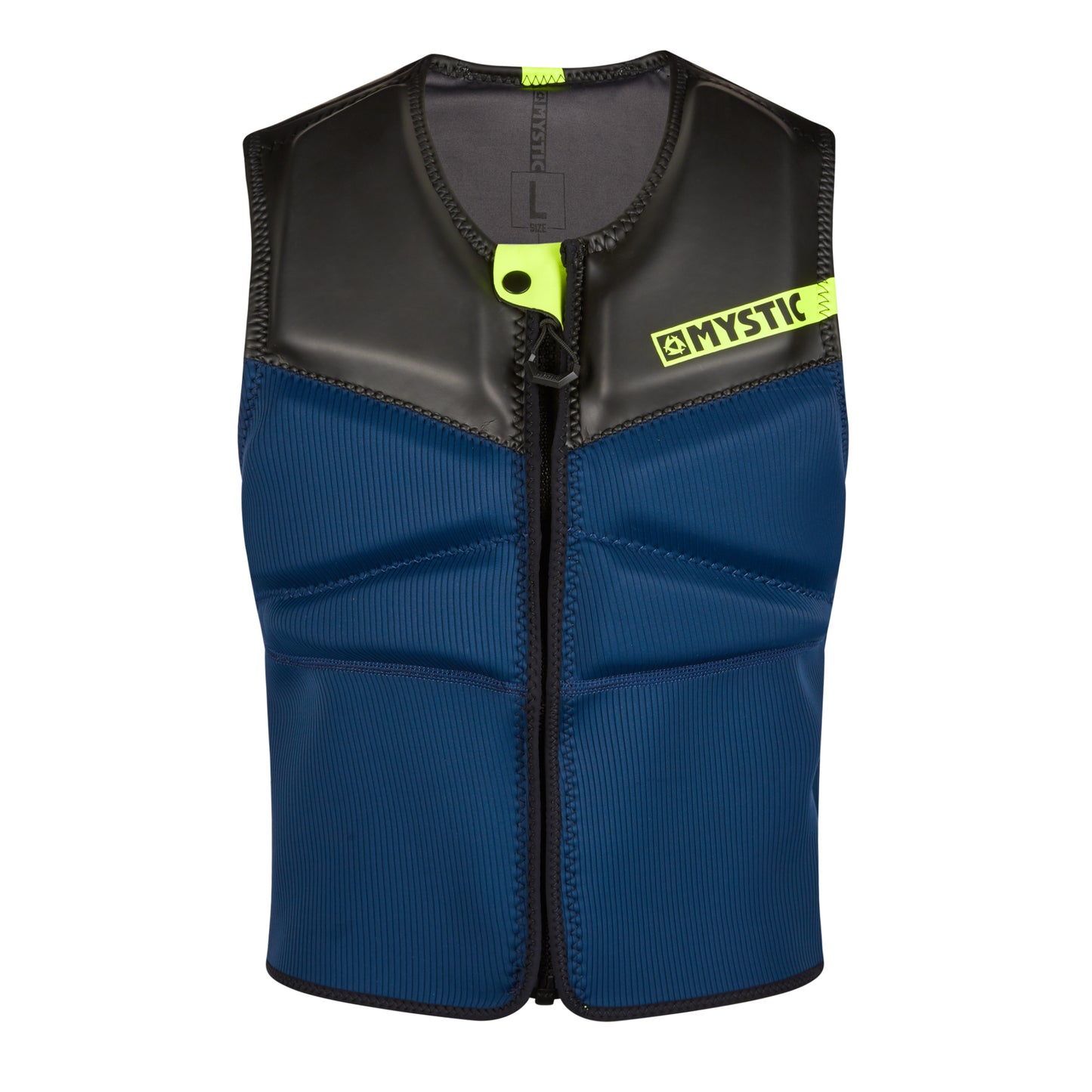 Mystic Block Impact Vest Fzip Cerf-volant | Bleu marine/citron vert 