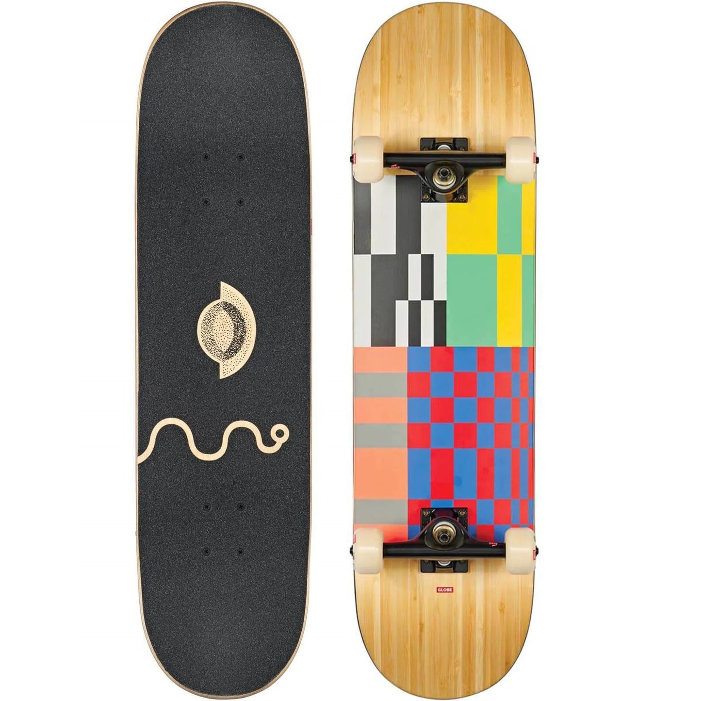 GLOBE G3 Check, Please - 8.375" Bamboo/Turbo #10525433-BAMTRBO Complete Skateboard