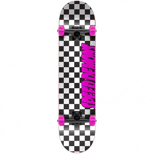 Speed Demons Checkers Complete Black/Pink 7.75 - COMPLETE Skateboard