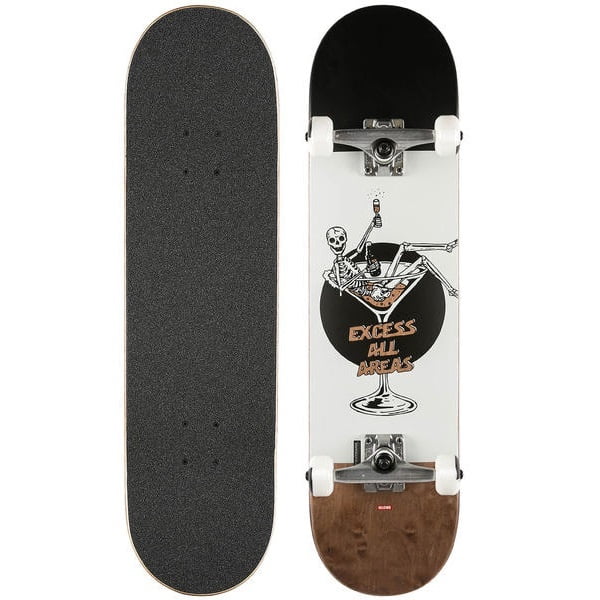 GLOBE G1 Excess 8'0 - White/Brown 10525314 - WHTBRN- complete Skateboard