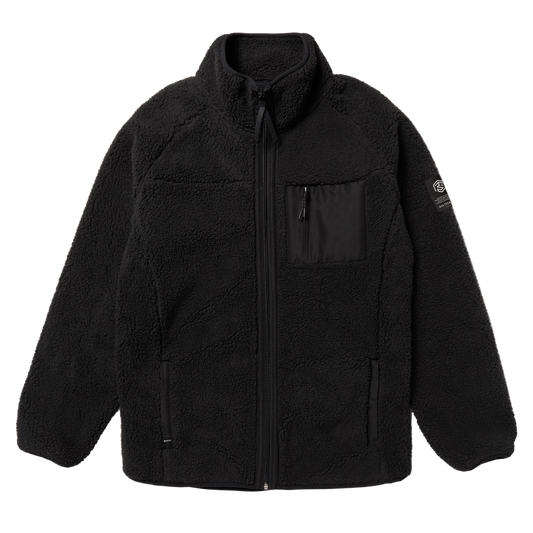 Mystic DTS Teddy Zip thru Sweat | Black