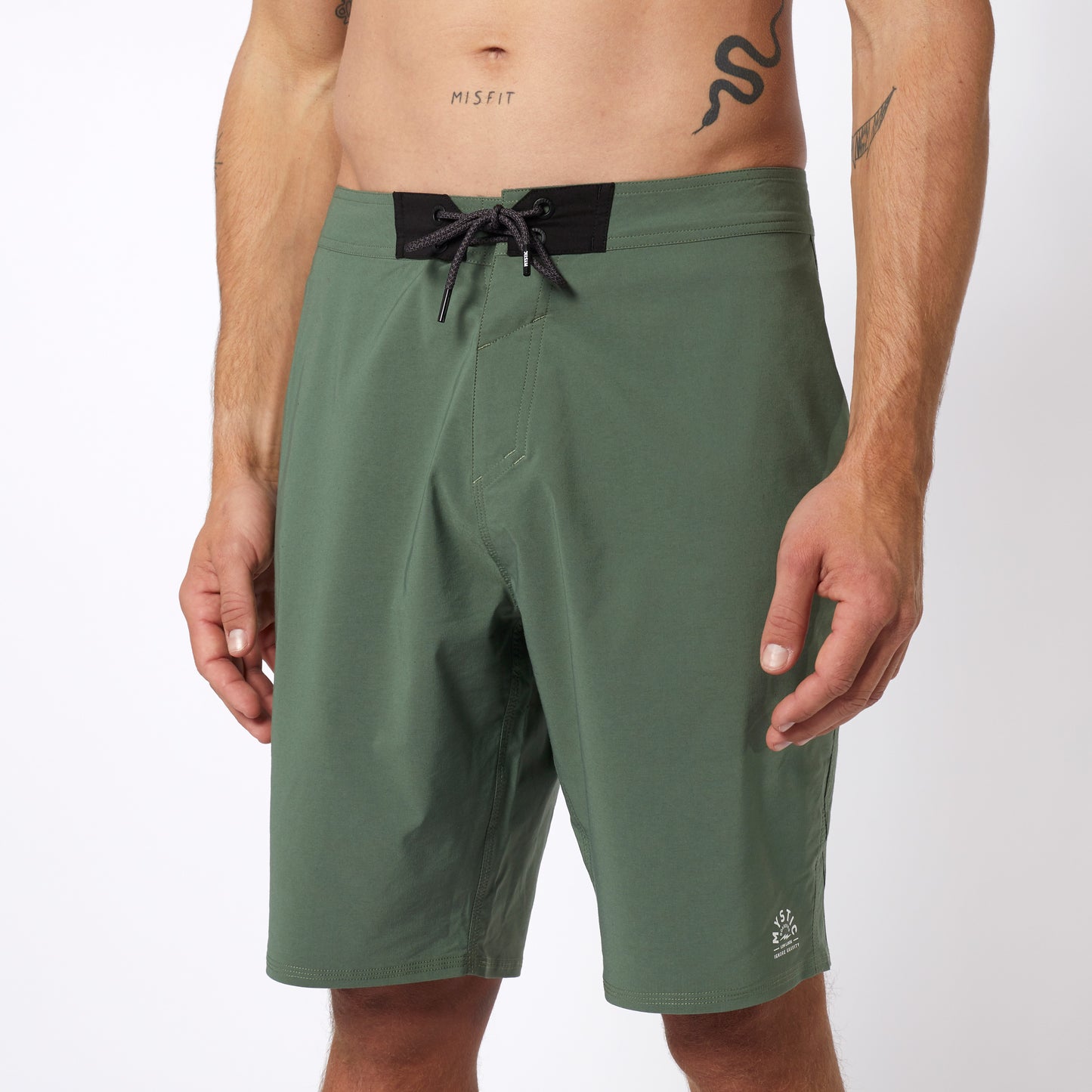 Short de bain Mystic Brand Movement 2023 | Olive foncée 