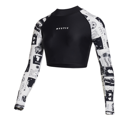 Mystic Jayde L/S Crop Rashvest | Off White