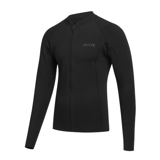 Veste de surf Mystic Majestic 2023 L/S 2mm Fzip | Noir 