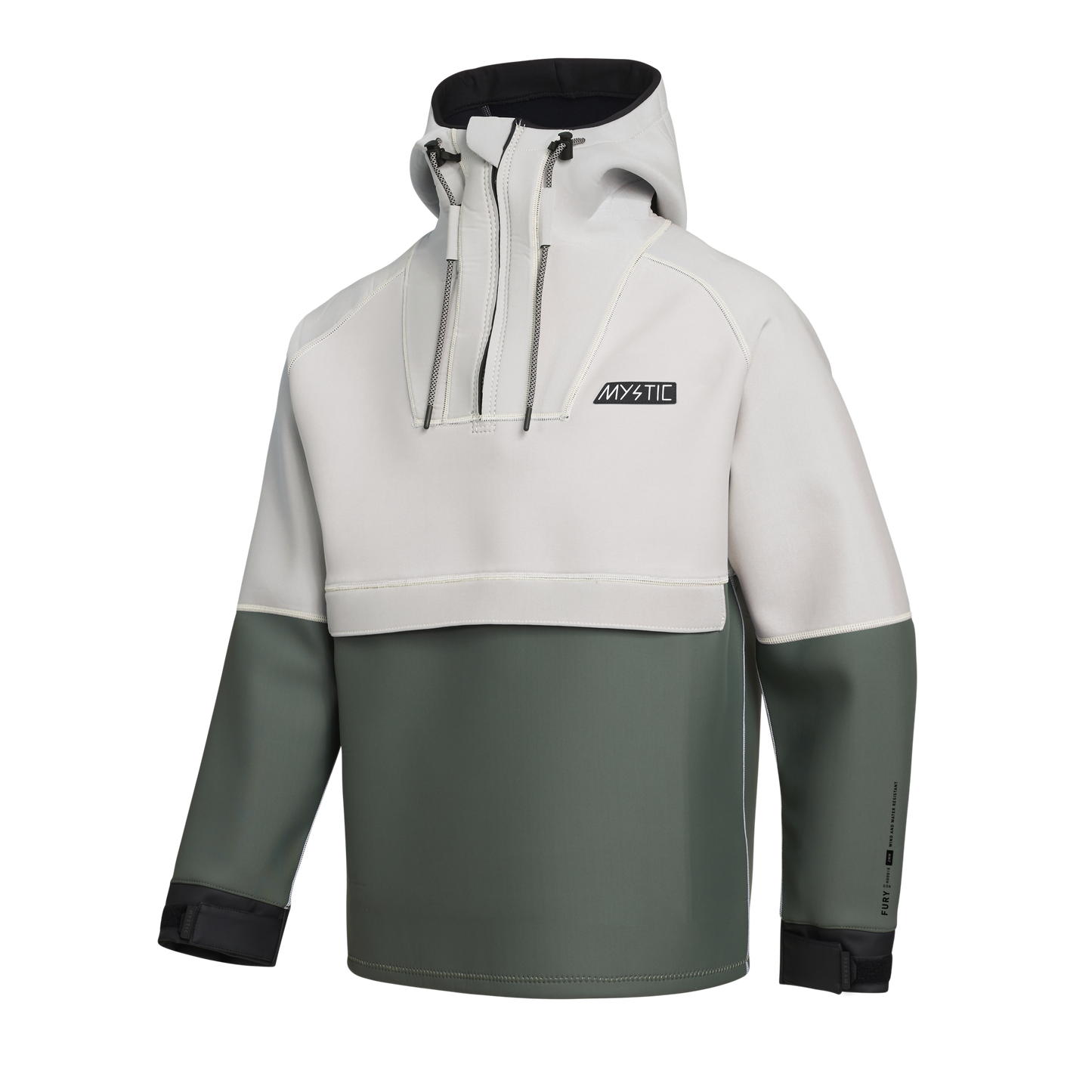 Mystic Fury Neoprene Hoodie 3/2mm | Dark Olive