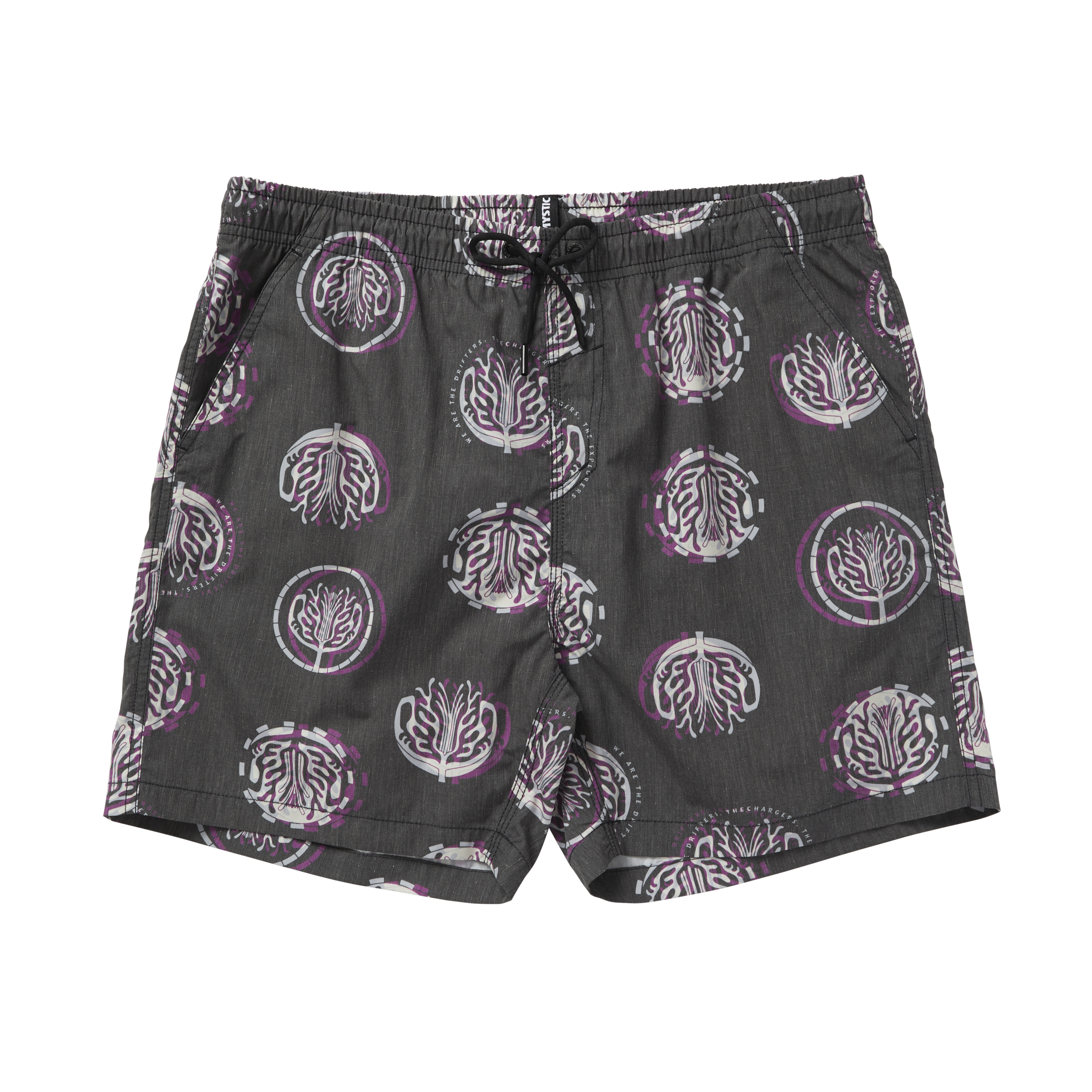 Mystic Artwork Swim Boardshort | Deep Purple