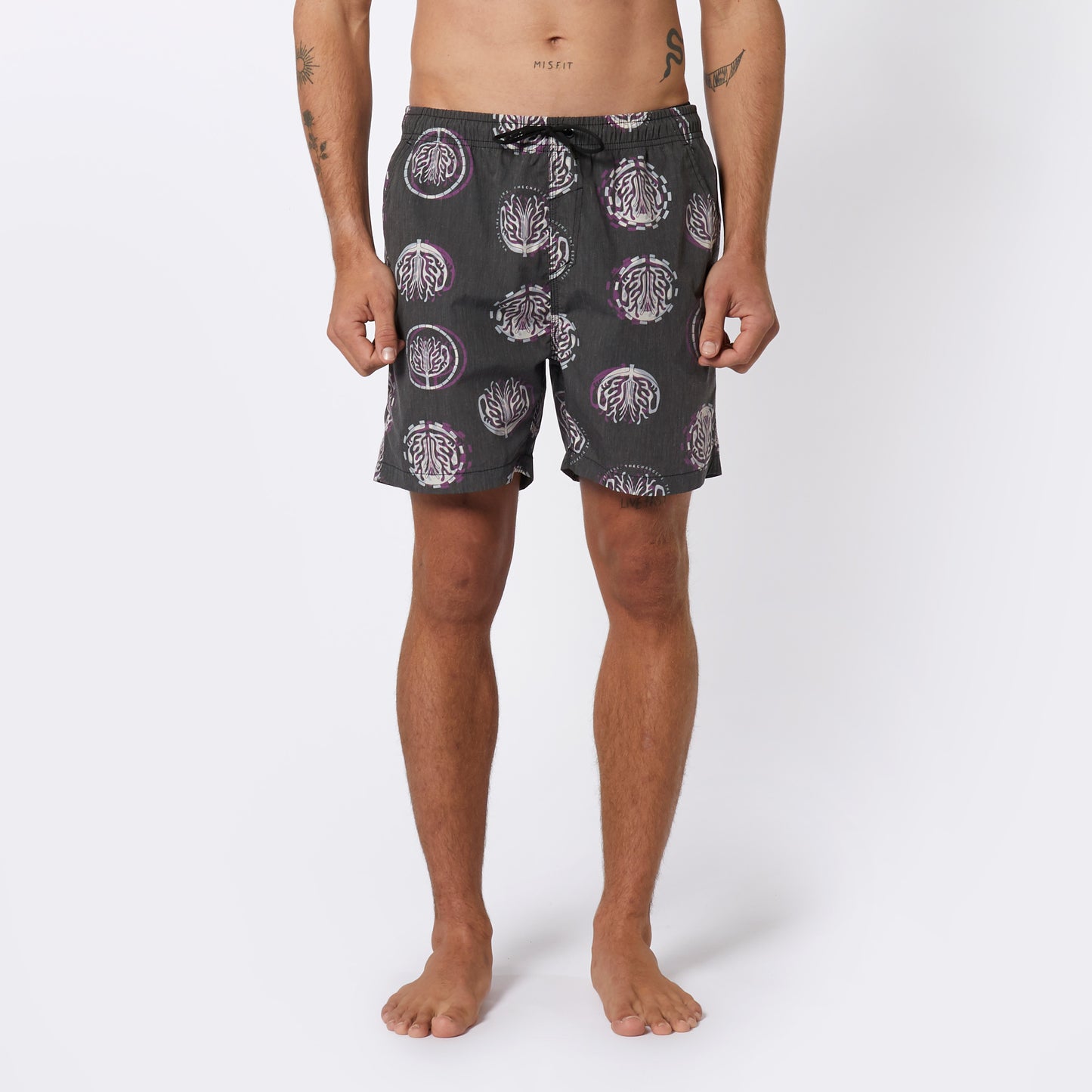 Boardshort de bain Mystic Artwork 2023 | Violet foncé 