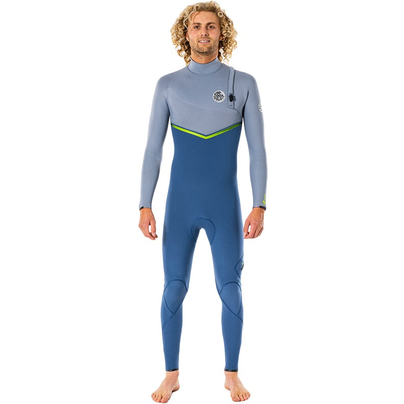 Rip Curl Ebomb 4/3 Z/Free Wetsuit Wsmyqs - Blue Grey (E6)