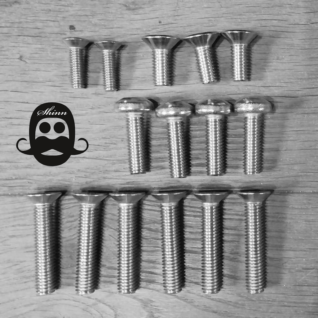 SHINN FOIL ALU - SCREWS SET - INOX