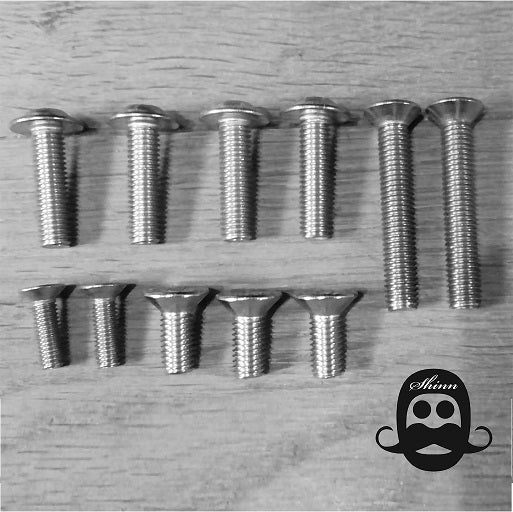 SHINN FOIL CARBON - SCREWS SET - INOX