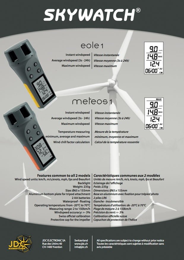 SKYWATCH windmeter Eole