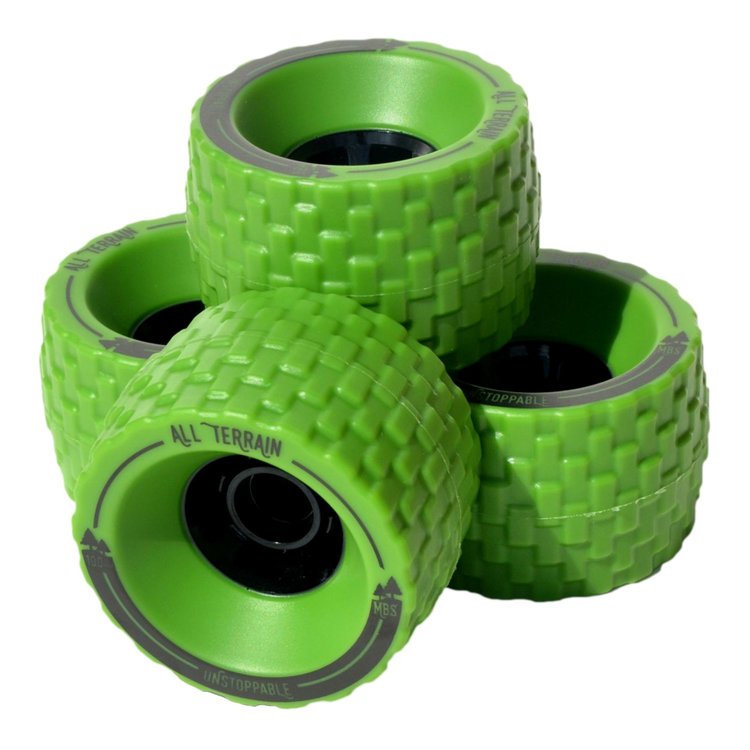 MBS All Terrain Skateboard Wheel (x4) - Green