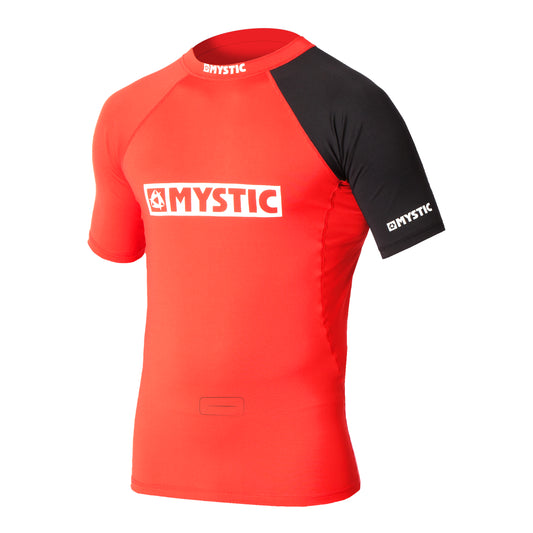 Mystic Event S/S Rashvest Poitrine Logo | Rouge