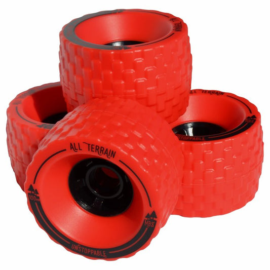 MBS All Terrain Skateboard Wheel (x4) - Red