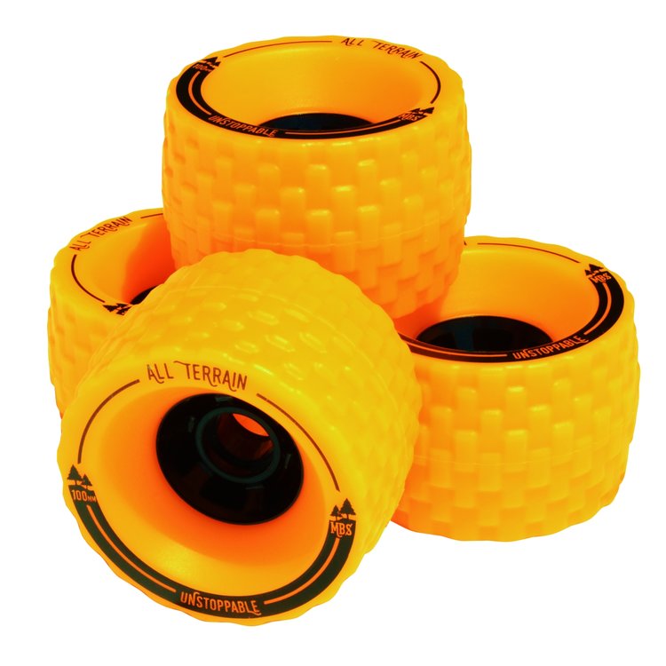 MBS All Terrain Skateboard Wheel (x4) - Orange