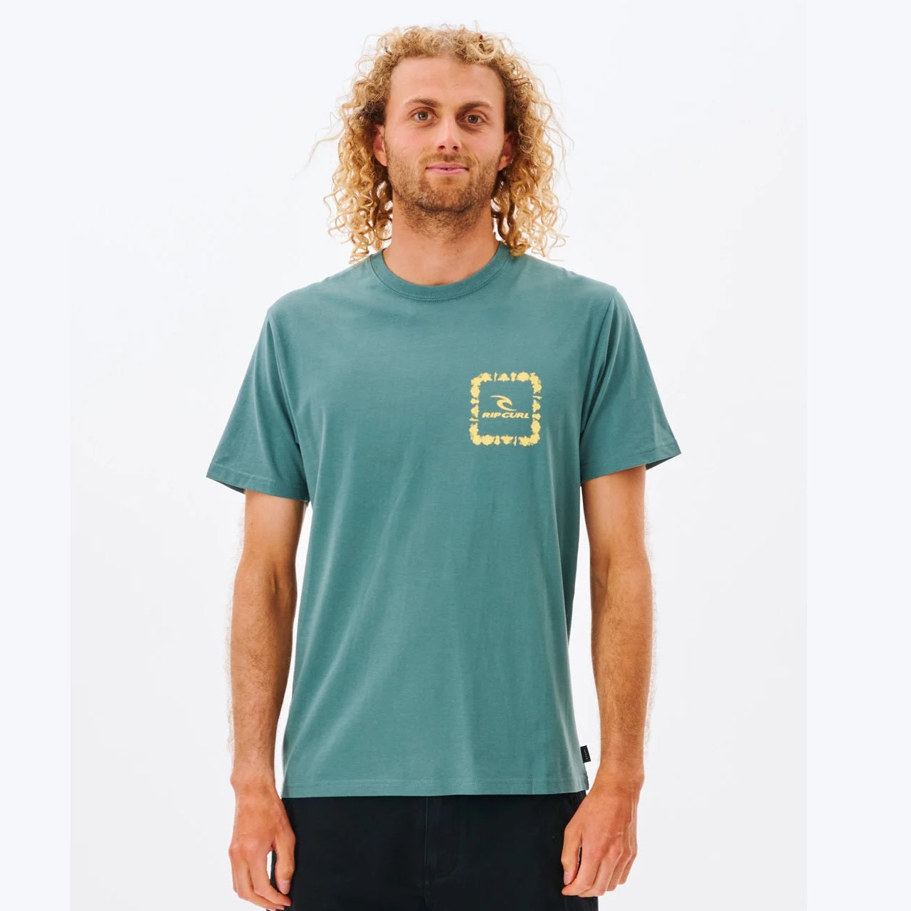 Rip Curl Medina Icon Tee Blue Stone 022Mte