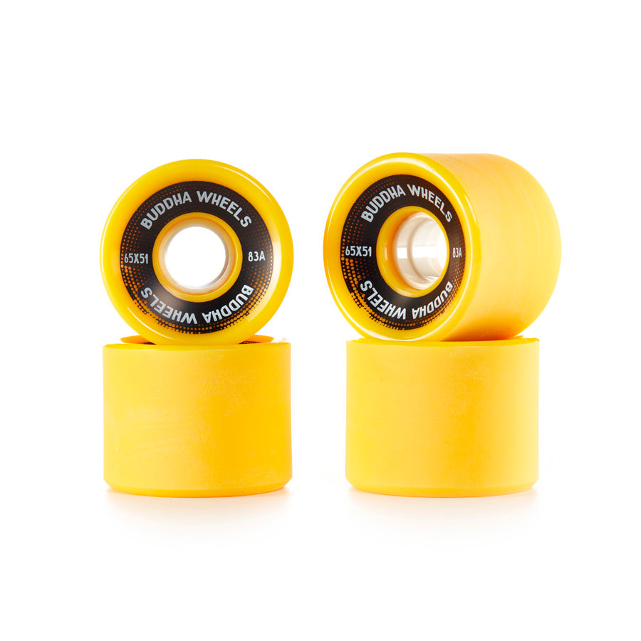 ROUES HYDROPONIQUES TRICKY - 01 Jaune 65MM 83A (jeu de 4)