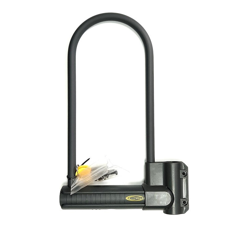 Cyclemate - Cadenas U 230 x 185 brass lock cover -  Antivol, black
