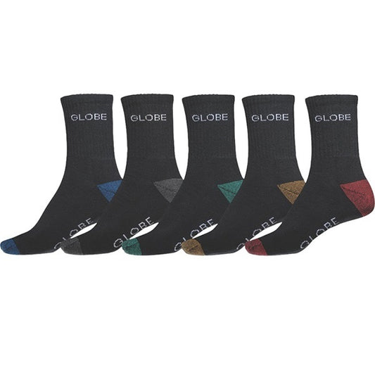 GLOBE Ingles Crew Sock 5 Pack - 7/11 US - 39/45 EU