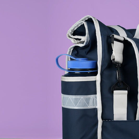 Rolltop Backpack Eco Blue White