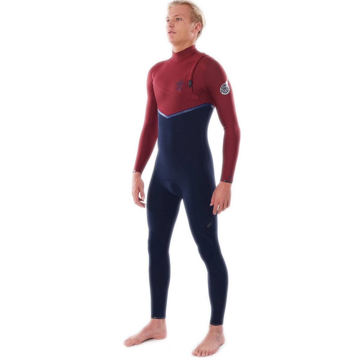 RIPCURL EBOMB 4/3 Z/FREE STMR Combinaison WSMYWE - Marine/Rouge (E6)