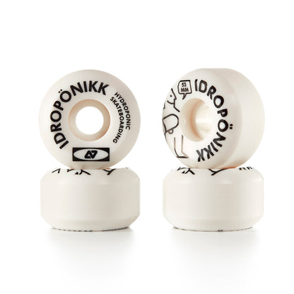 Roues de skateboard HYDROPONIC HYKEA - 01 Blanc 100A 