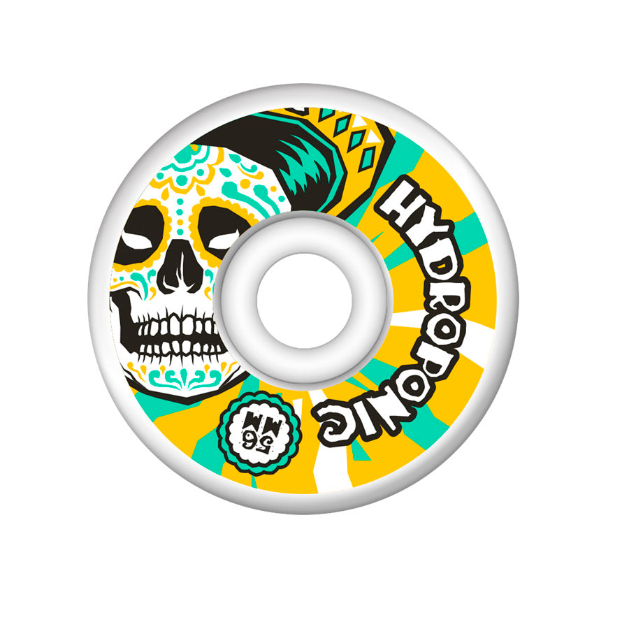 HYDROPONIC MEXICAN SKULL 2.0 skateboard Wheels - 05 Yellow 56mm 100A