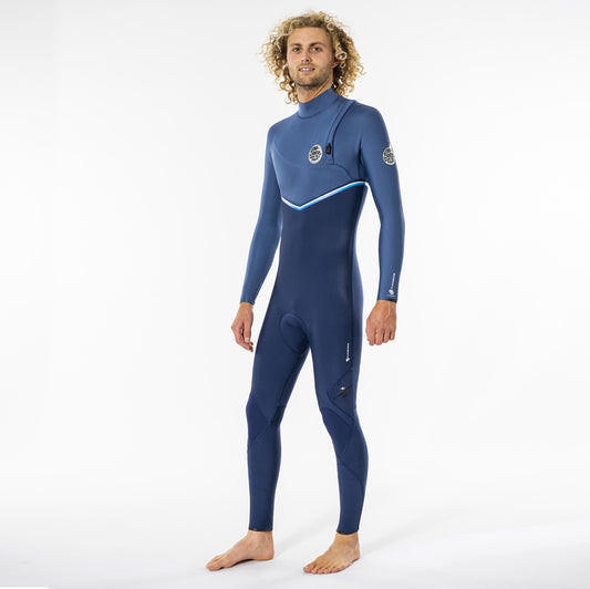 Rip Curl Flashbomb 4/3 Zip Free Wetsuit Wsmysf - Blue (E6)