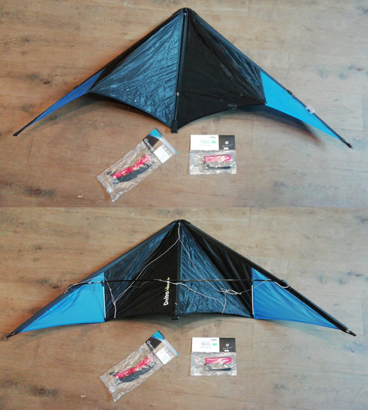 HQ DELTA HAWK cerf-volant acrobatique RTF 160x66cm | UTILISÉ ★★★★★ 5/5