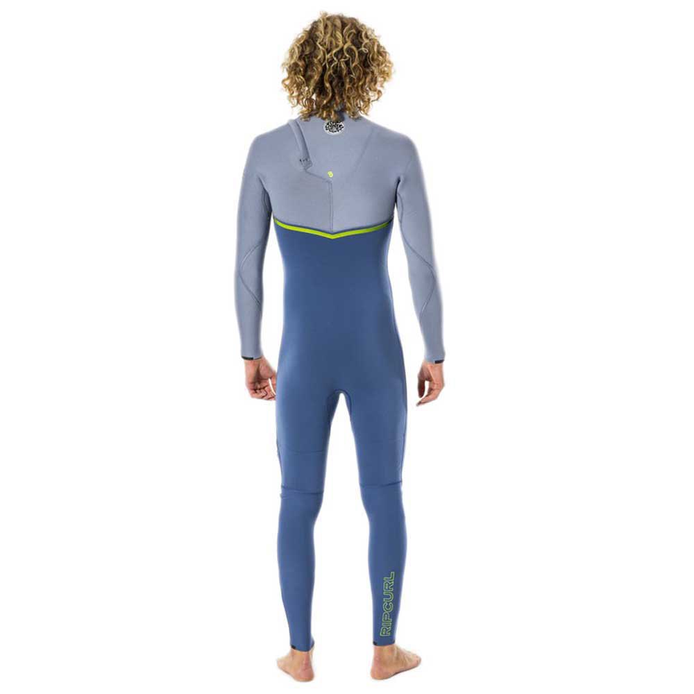 Rip Curl Ebomb 4/3 Z/Free Wetsuit Wsmyqs - Blue Grey (E6)
